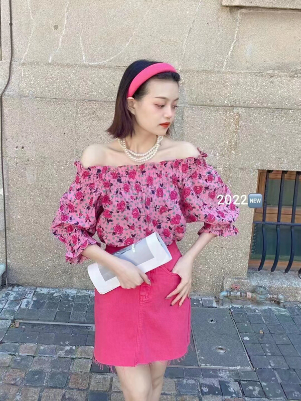 Original price 32.71! New in early summer! [GL] floral temperament versatile blouse 6210# XYY