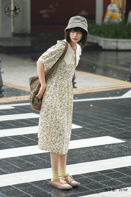 goods in stock! New in early summer! [original of three plain clothes] simple temperament casual loose dress 25769# XYJ