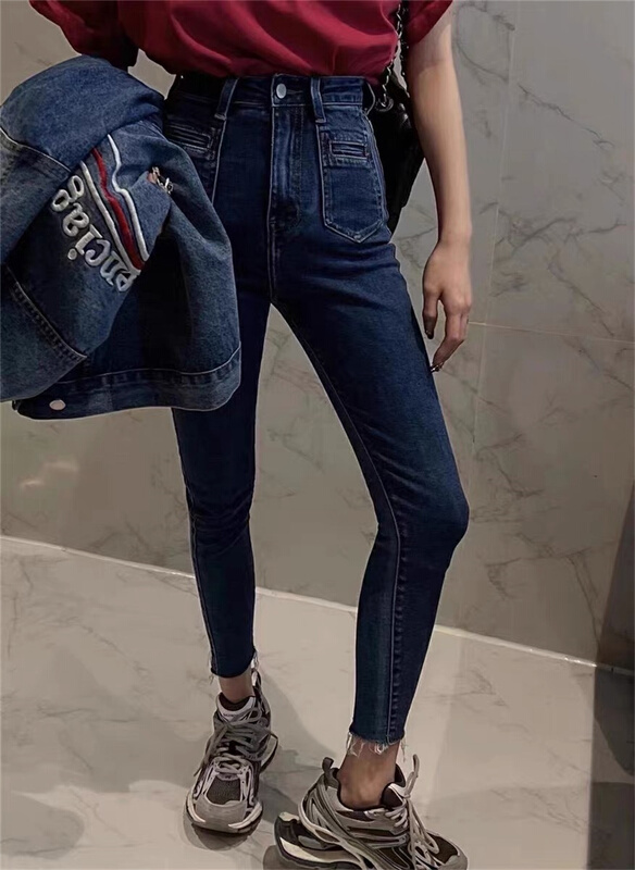 [3 +] Korean versatile straight leg jeans 2055# ozq