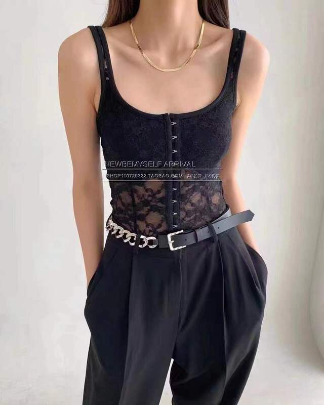 [top close] simple stitching lace back underwear ys1-6806# ozq