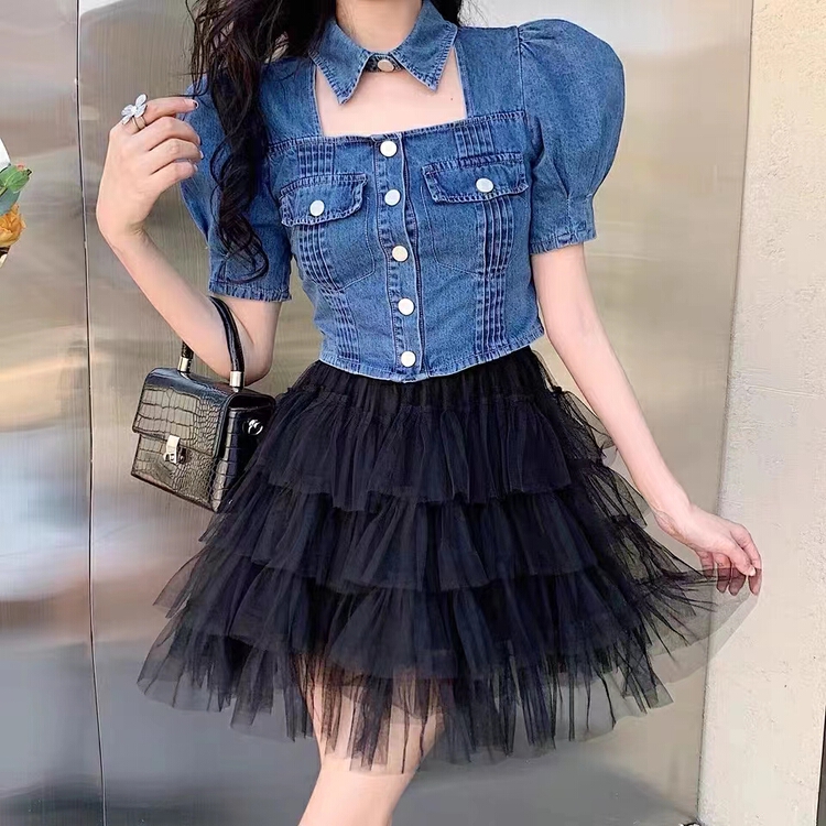 [pan] fashion solid color versatile skirt 00505# PCZ