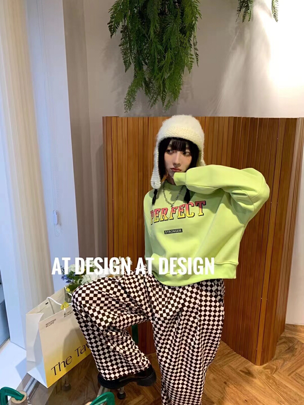 New year in early spring! [at] casual letter round neck pullover 56888# LSL