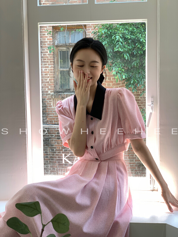 [Xiu Xixi] Korean color contrast jacket + lady skirt suit 339# zxx