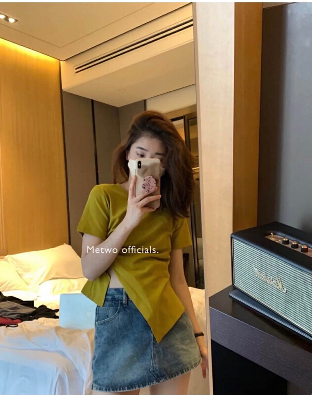 [wgwe] irregular fashion short sleeve T-shirt 1627# PCZ