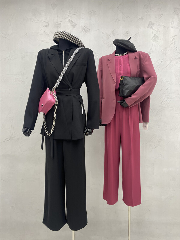 Cxdhh / new in early spring! [strict selection - planting grass and growing trees] light mature temperament, waist closing and versatile suit (with belt) xc7-52328# HLL
