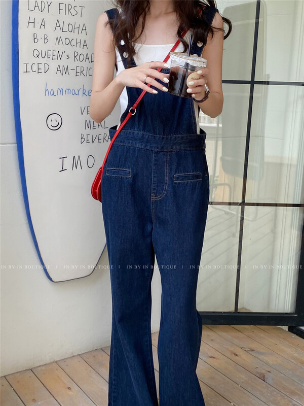 [in by in] Korean casual slit denim strap skirt 0312# ZSY