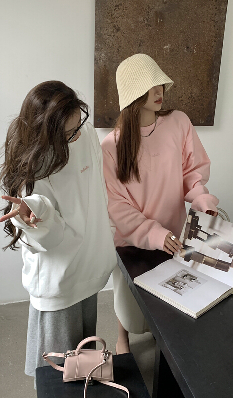 [11An] simple and fresh letter embroidered sweater a6183# LSL