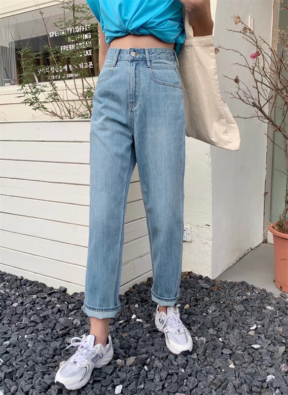 [buyer Yan Xuan - Bob] Korean style small foot ins versatile jeans 81162# Cl