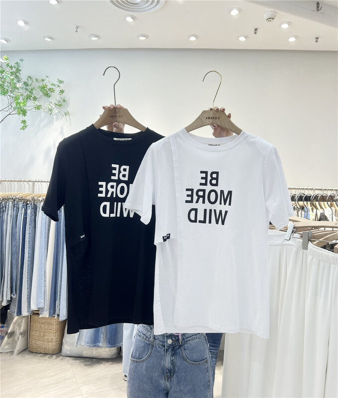 New in early summer! Irl printed short sleeve IRL # style T-shirt