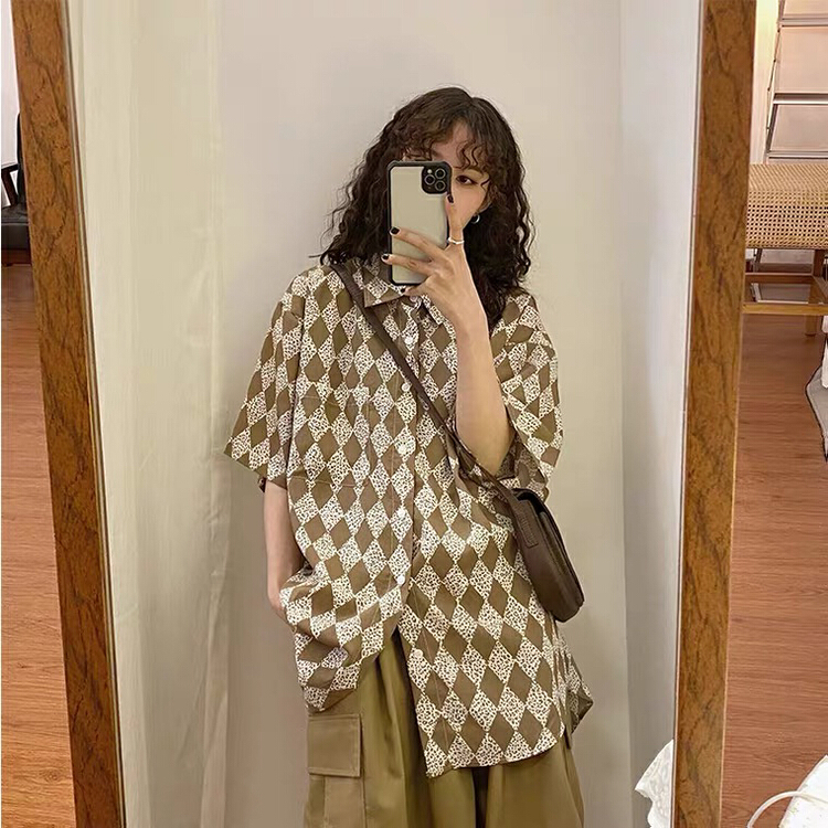 [103n studio] Vintage Lingge single Pocket Shirt c36# ZSY