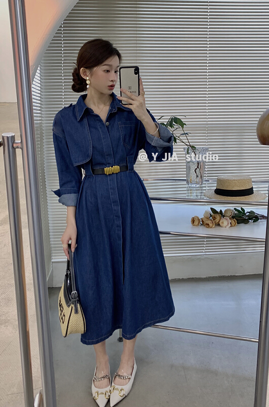 Original price 108.99! New year in early spring! [y.jia Yijia] design sense casual fashion dress (with belt) ys1-8862# PCZ