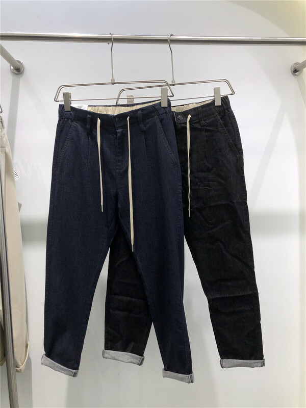 [long standing hot] Korean versatile casual lace up jeans 9716# cqw