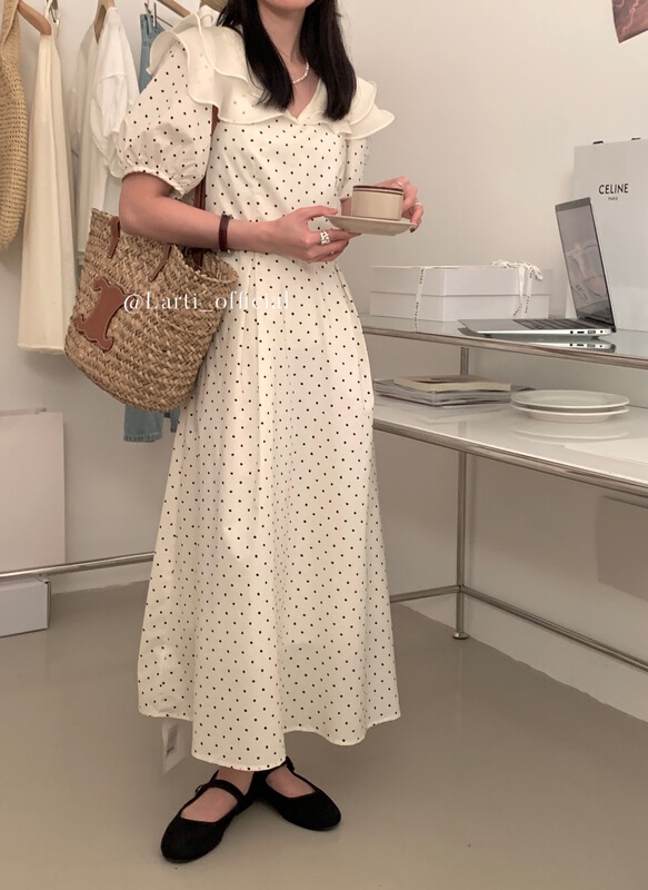 [larti] lady's large lapel dress 88872# ll