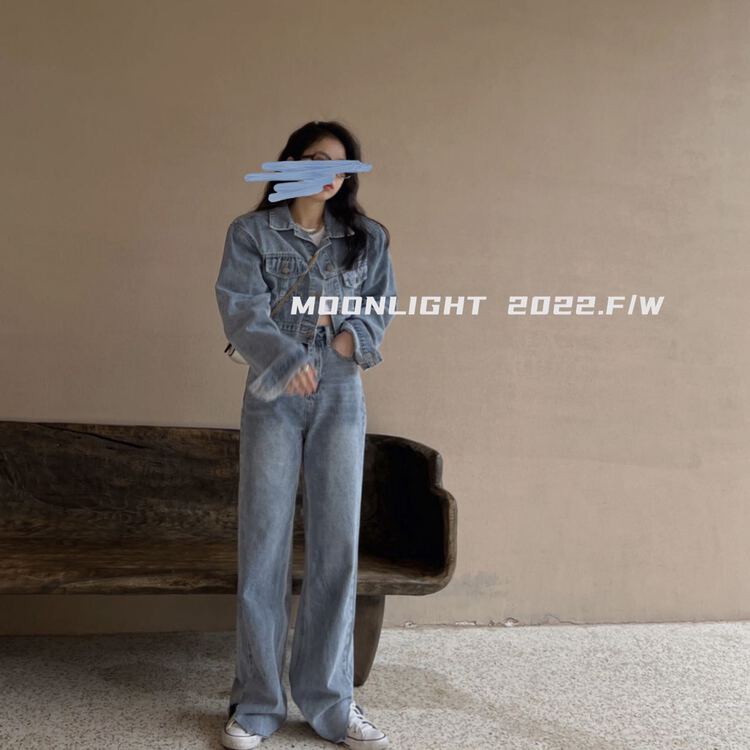 New year in early spring! [moonlight] Korean version of versatile straight jeans (jeans only) 0206-1# cqw