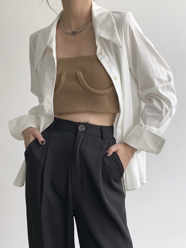 New year in early spring! [context sense] Korean style pointed collar shirt tts931# CLS