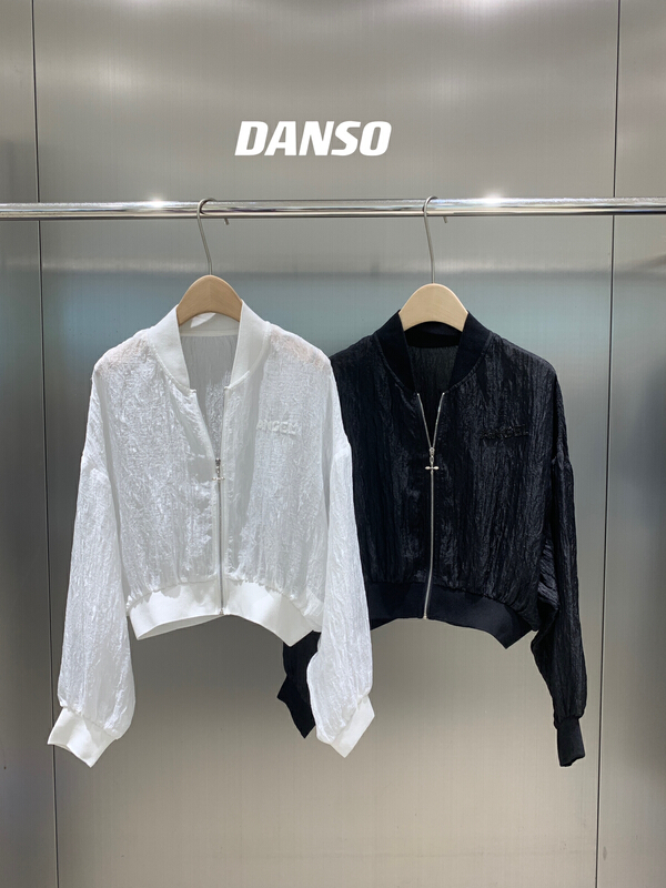 [DS] Korean casual zipper short sunscreen shirt 51919d# XYJ