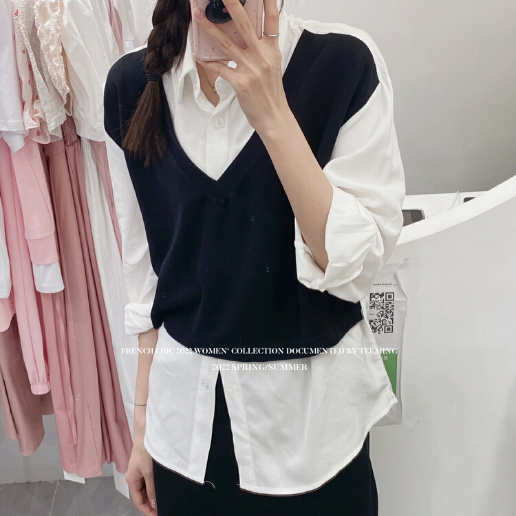 Original price 68.80! New in early summer! [teem ing] college wind holiday two loose shirts 22t025a# hjy