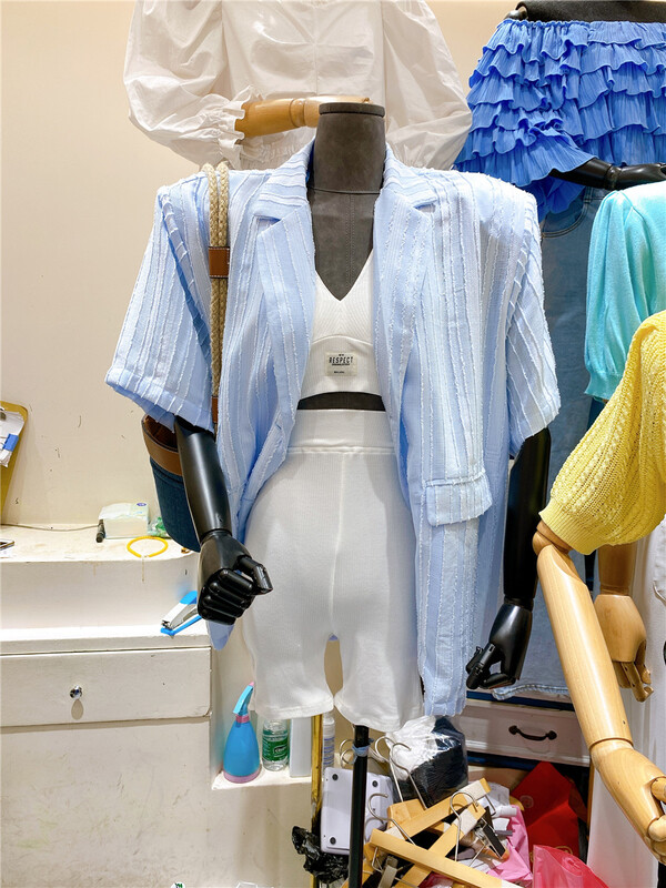 [sevenforershop] label V-neck Vest + tight shorts suit (suit only) 87976# ozq