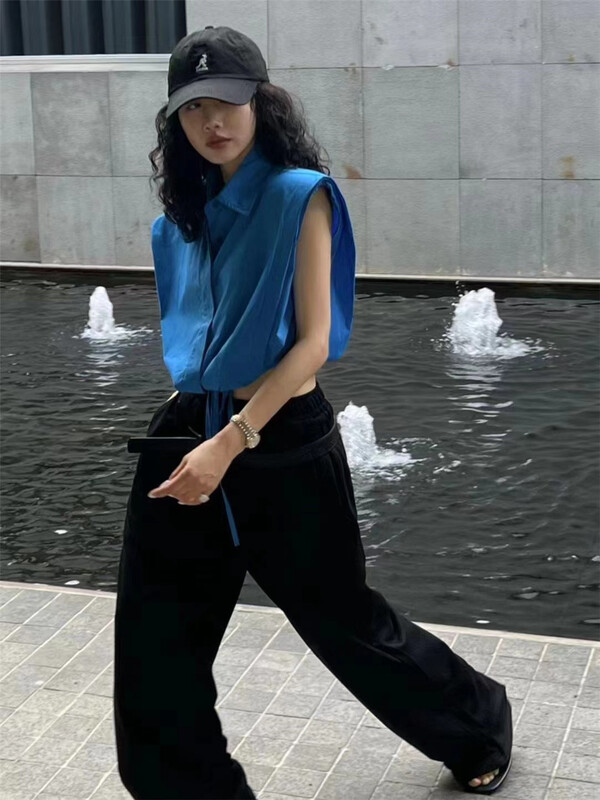 [Yan Zhen] Korean Short waistcoat shirt 33466# PCZ