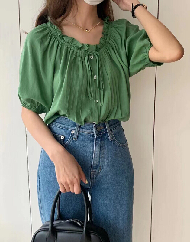 New in early summer! [suyar] sweet French minority shirt 1325# HBx