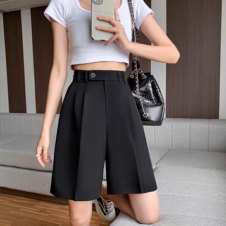 New in early summer! [Kiki studio] fashionable and versatile comfortable five point casual shorts 5641# hjy