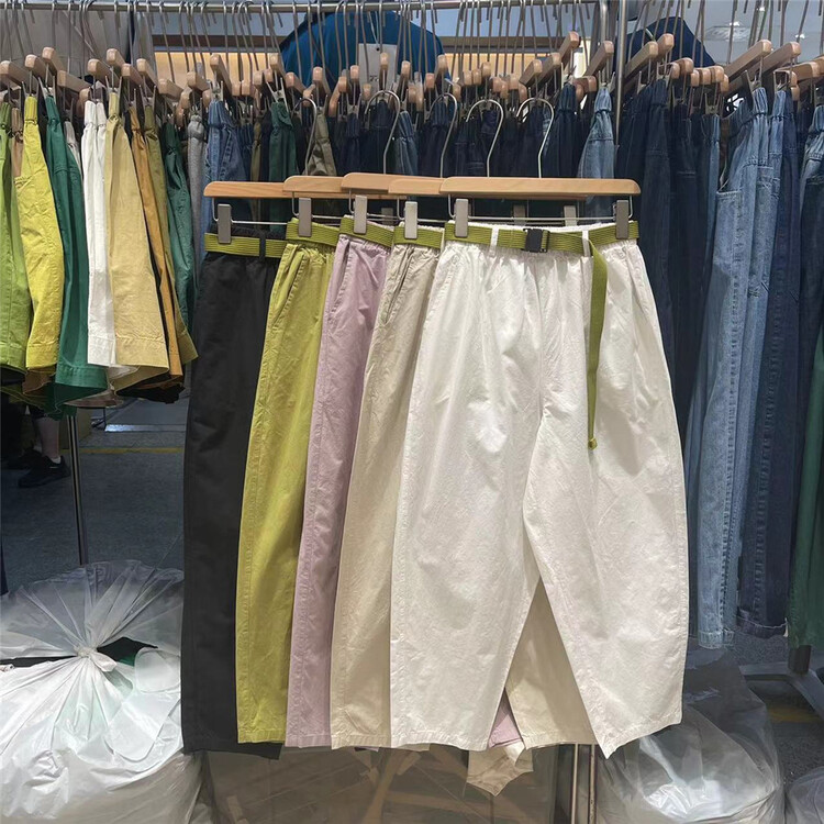 [fabric] Korean fashion casual pants (with belt) 861981# L