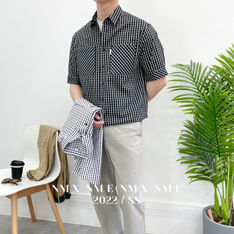[Macallan] versatile Plaid single breasted shirt 2266# ZZL