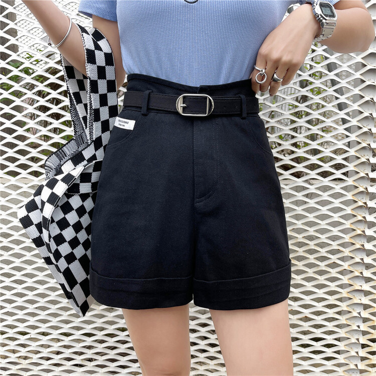 goods in stock! [Manulife] slim and comfortable Korean casual shorts (with belt) 1872# L