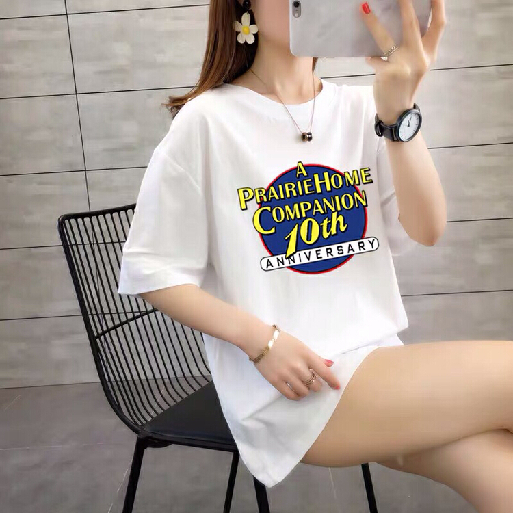 [ziyijia] Korean alphabet versatile short sleeve T-shirt 1137# WTT