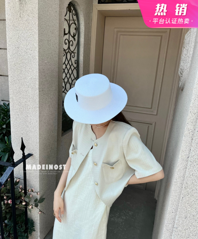 [OSHA madeinost] irregular small fragrance short sleeved suit shirt 86273# ll