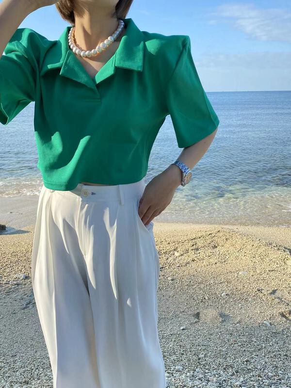 [B-O] fashionable and versatile simple short sleeve T-shirt 79050# XYJ