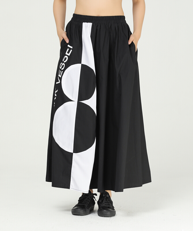 [cyard] Korean mosaic large swing skirt 9366# Cl