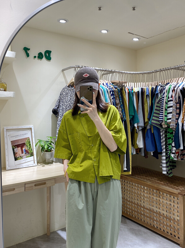[da. 7] fashionable and versatile diagonal button shirts (shirts only) 2619-# LSL