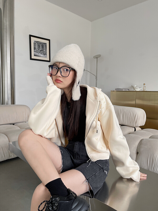 [DS] heavy industry Sequin European goods Hooded Jacket 51805# XYJ