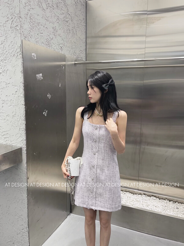 New in early summer! [at] xiaoxiangfeng knitted suspender strap skirt 93133# LSL