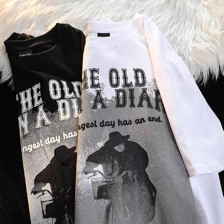 【 vincede 】 niche and versatile short sleeve T-shirt with personalized pattern xd319# CSX
