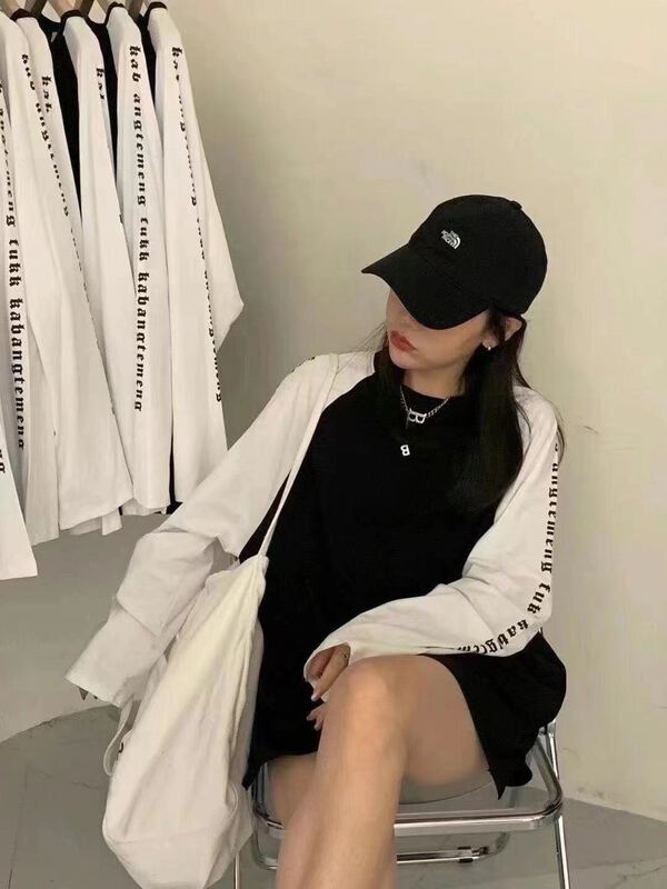 Original price 45.62! [I-D] Korean versatile simple large long sleeved T-shirt 9639# L