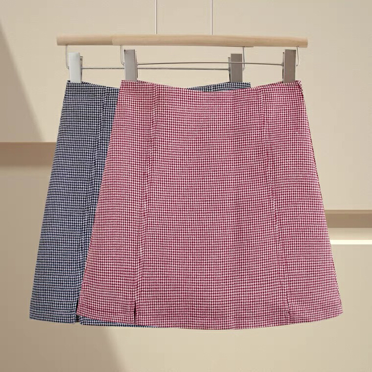 New year in early spring! [Tongtong] Korean versatile plaid skirt 8900# hjy