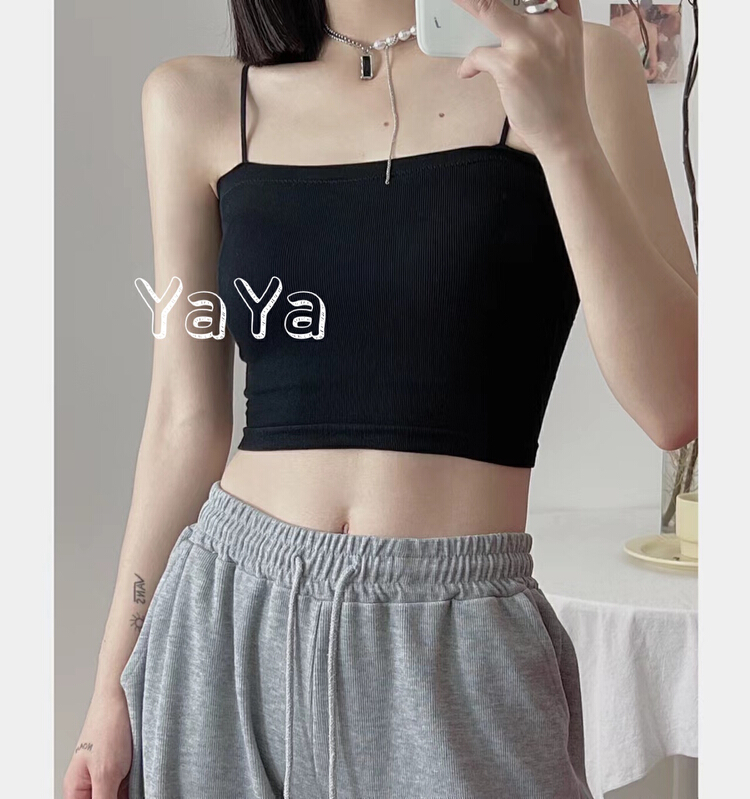 [Yaya] solid color simple suspender beautiful back underwear 8129-1# CCL
