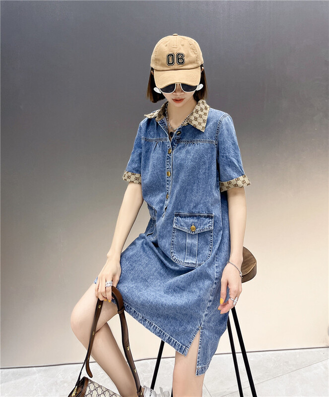 New in early summer! [UUS] Korean fashion denim dress 222033# zyh
