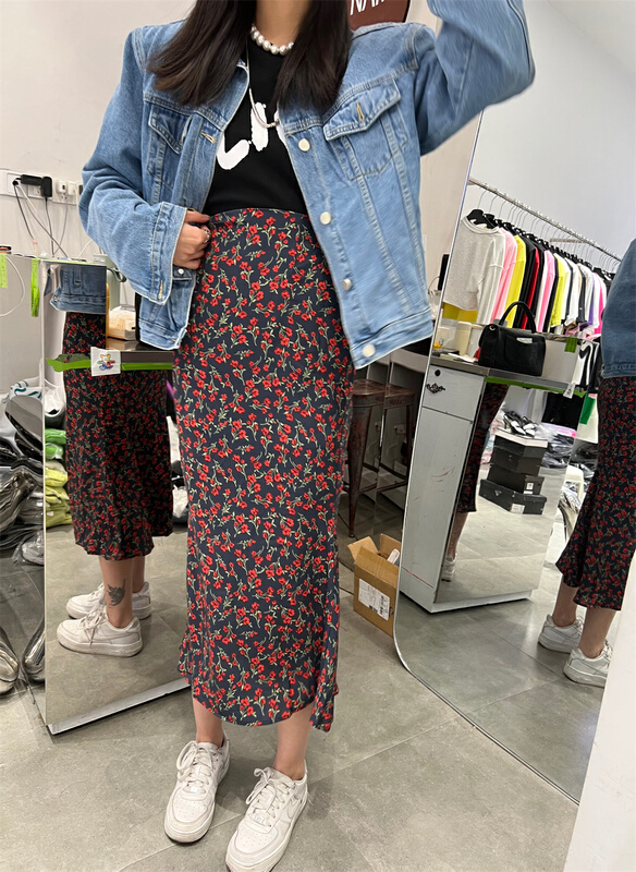 New year in early spring! [last name] Korean floral pleated skirt 863# ozq