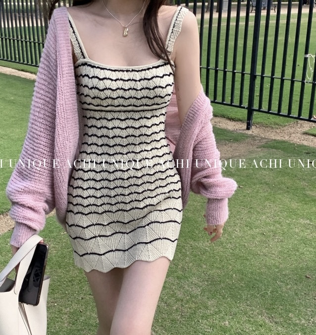 [Amanda] French suspender stripe dress (skirt only) 5048# PCZ