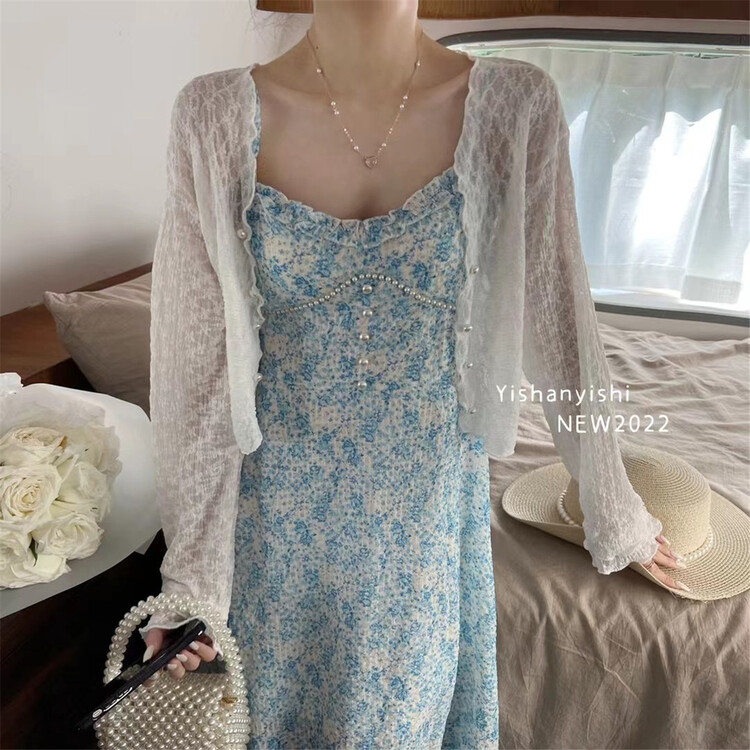 [clothing world] Korean lady lace sunscreen shirt (excluding skirt) 1256# hjy