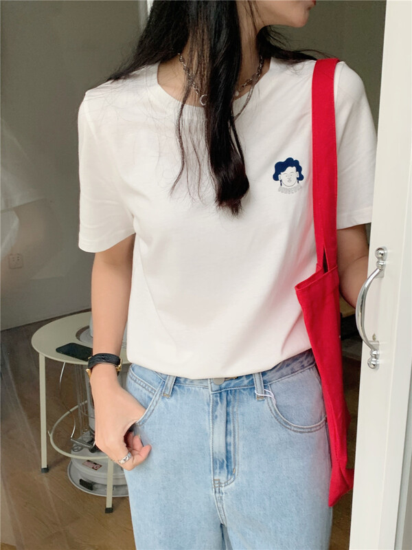 New in early summer! [Linai] Korean Pullover cartoon short sleeve T-shirt c053# zxx