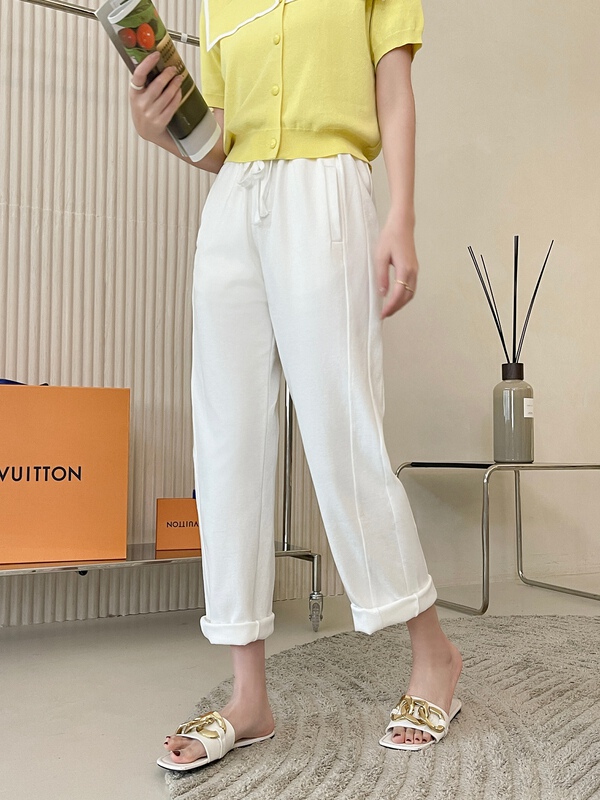 goods in stock! New year in early spring! [Hanna inclusive] elastic waist wide leg straight casual pants m6132# XJ
