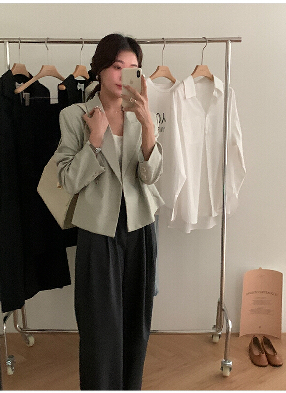 goods in stock! New year in early spring! [the mind] Korean style solid color versatile short suit 60118# jhy