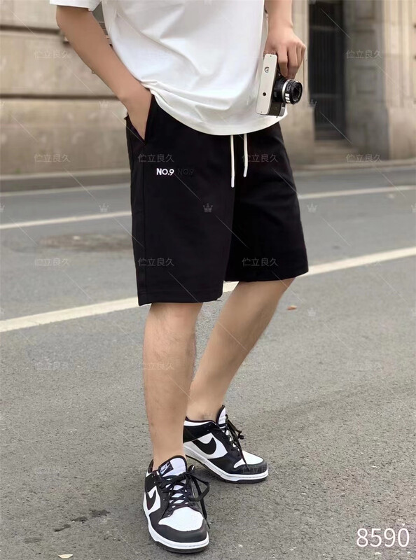 New in early summer! [standing for a long time hot] lace up letter embroidery casual shorts 8590# ZZL