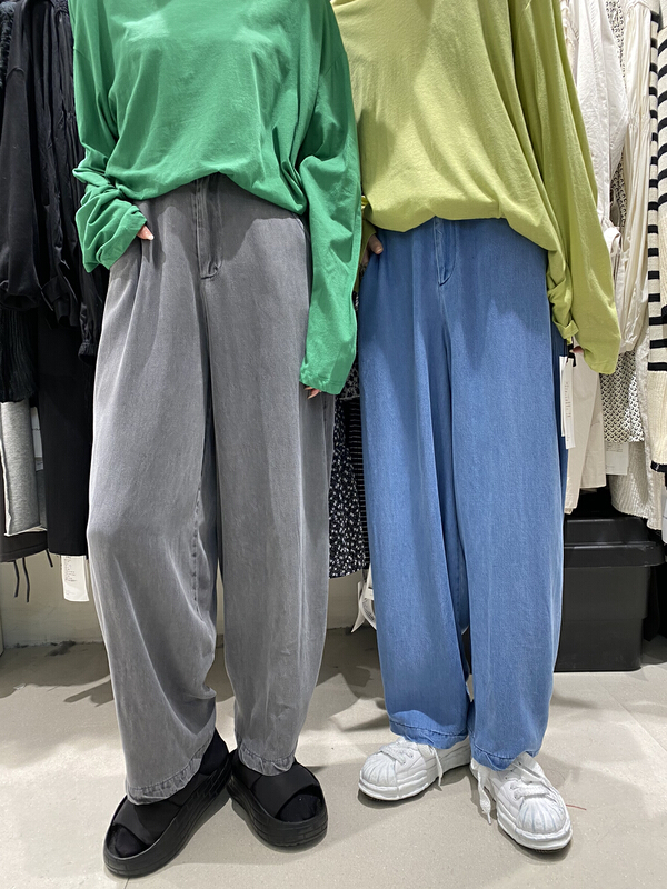 New year in early spring! [Bu class] Korean loose casual versatile high waist thin washed jeans 13536\zxl