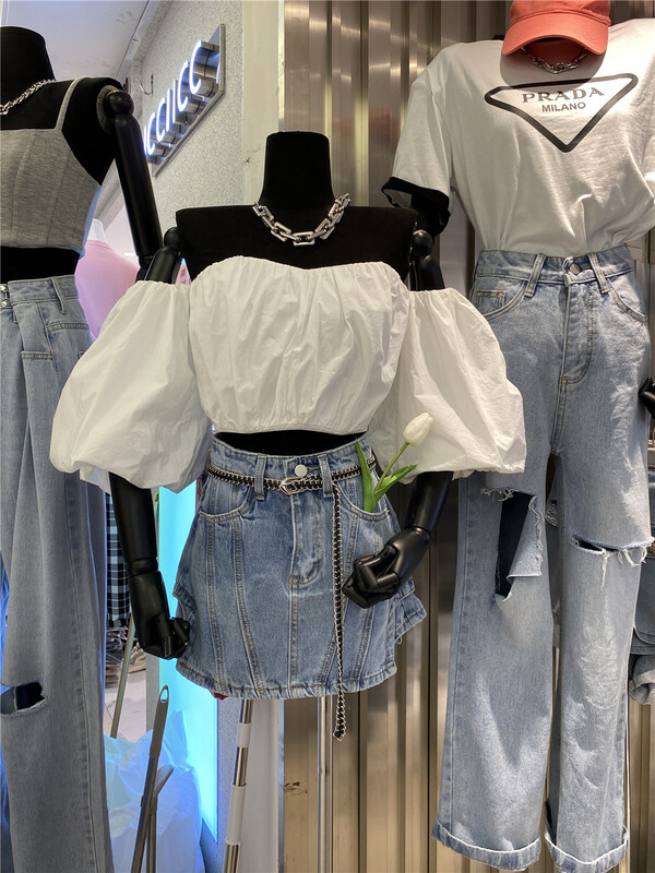 New in early summer! [3 +] high waist washed versatile denim shorts (without belt) ys1-ys1-2050# ozq
