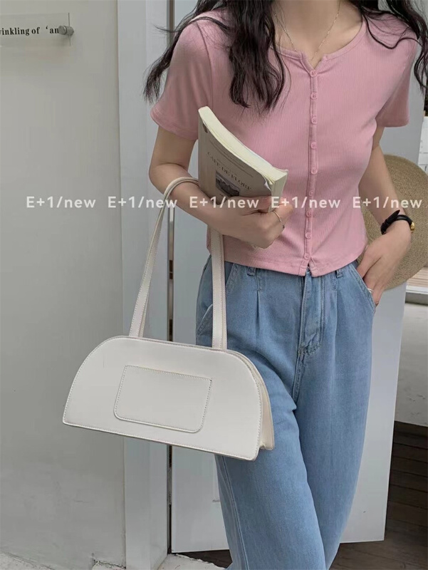 New in early summer! [e + 1] crew neck solid color Knitted Blouse 202# XYY